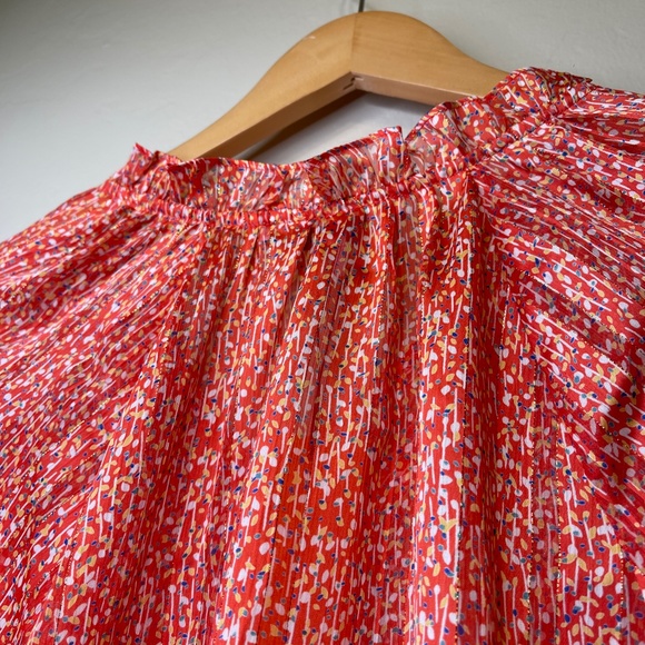 Collective Concepts | NWT Metallic Micro Floral Long Sleeve Lightweight Blouse - Picture 11 of 14